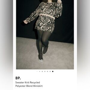 ВР. Sweater Knit Recycled Polyester Blend Miniskirt